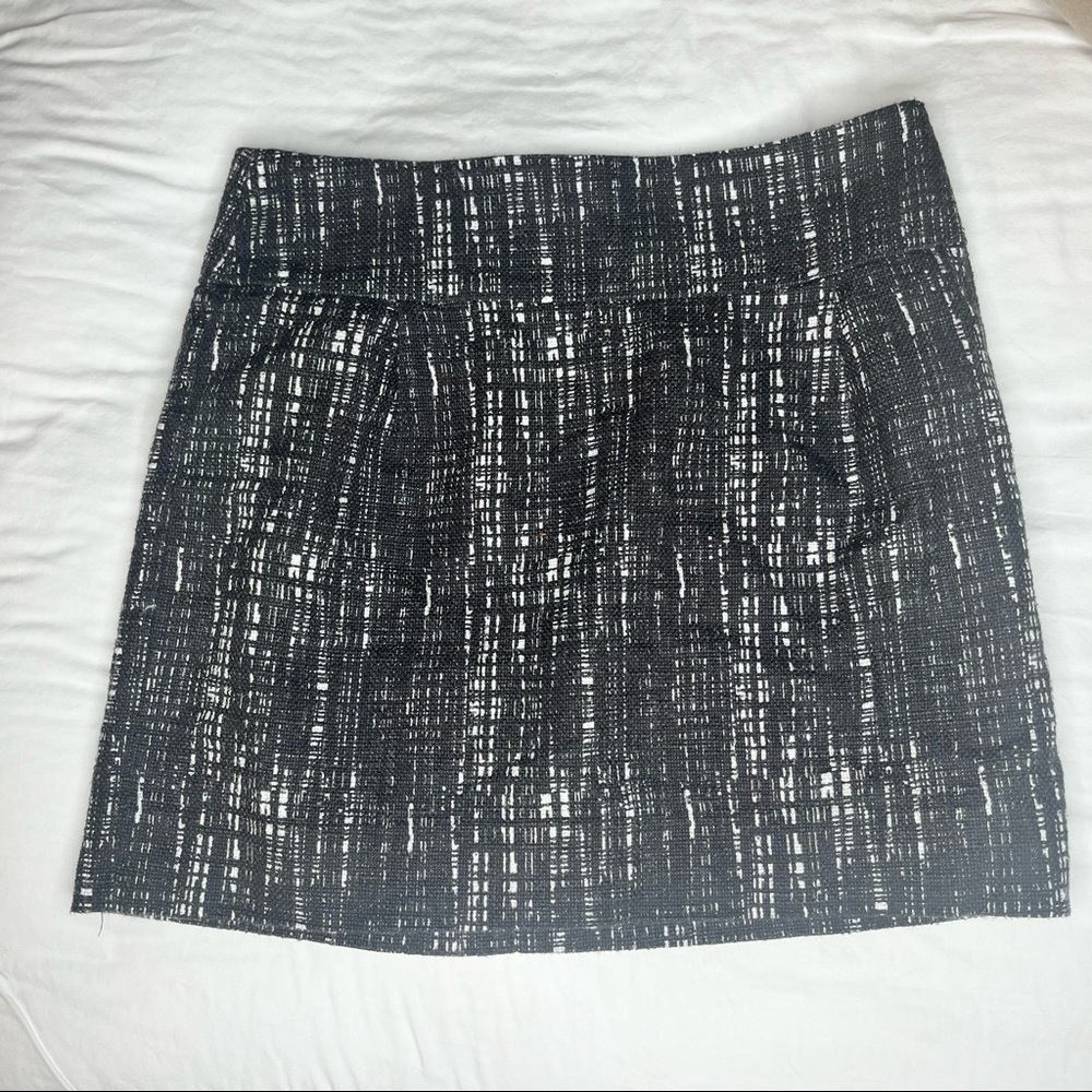 J. Crew Pencil Skirt Mini Patterned Exposed Zipper Size 0